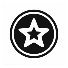 Obraz premium Gold Star or favorite flat icon for apps and websites