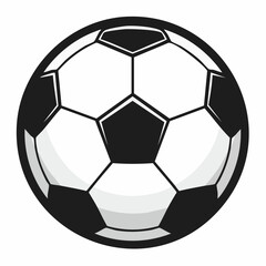 Soccer ball or football flat vector icon for sports apps and websites