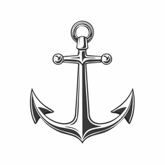 Ship anchor or boat anchor flat icon for apps and websites