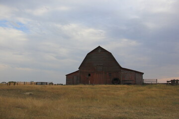 Abandoned Farm Yard and Prairie Scenery