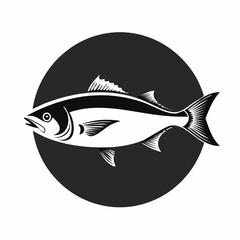 Fish or seafood flat icon for food apps and websites