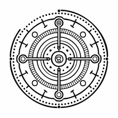 Product roadmap or project development roadmapping line art vector icon for apps and websites