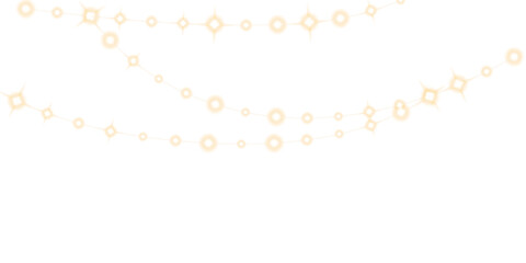 Christmas Garland Light PNG Design.