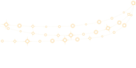 Glowing Hanging Lamps Transparent Background.