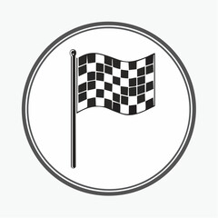 Obraz premium Checkered or chequered flag for car racing flat vector icon for sports apps and websites