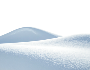 A minimalist image featuring rolling, soft snowdrifts with a dark sky backdrop
