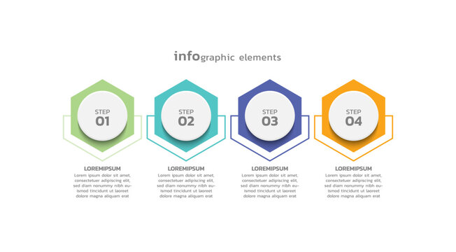 Vector infographic business template colorful design