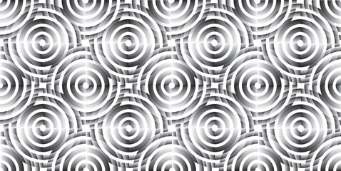 A minimalist abstract background featuring overlapping curves and circular shapes in various shades of gray, creating a smooth gradient and subtle depth