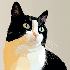 Portrait of a cat. Beautiful cat. Pet cat.