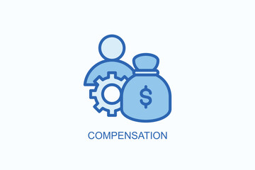 Compensation Icon Or Logo Isolated Vector Illustration