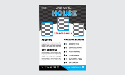 corporate minimal house flyer design template