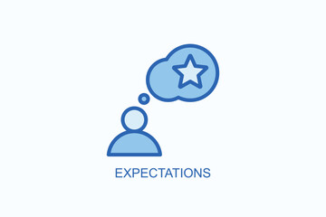 Expectations Icon Or Logo Isolated Vector Illustration