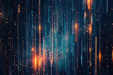 Abstract lines & light streaks falling, for presentation, tech, design wallpaper use