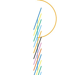 Christmas Candy Cane Graceful Line Art