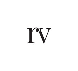 Elegant Serif Monogram Logo with Overlapping Initial Letters – Vintage and Modern Branding Design rv