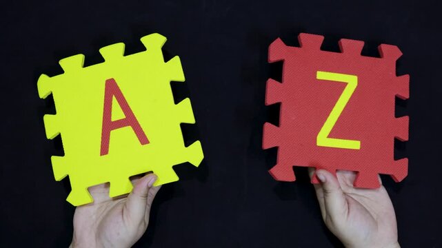 childhood development beginning and end of alphabet letters a and z
