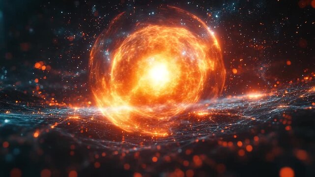 Massive Star Undergoing Supernova Explosion in Deep Outer Space.