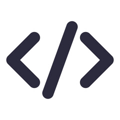 Coding Icon Sign Coding Simple Flat