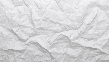 Obraz premium Wrinkled white paper surface with rough creases