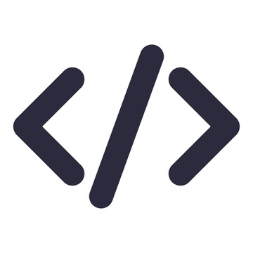Coding Icon Sign Coding Simple Flat