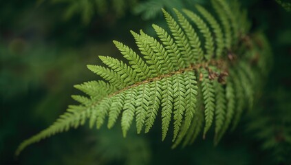 Lush vibrant fern foliage backdrop