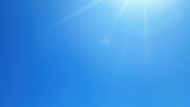 Clear blue sky backdrop with no clouds