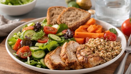 Nutritious Meal Aligned with USDA Diet Guidelines