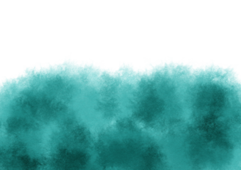 Teal watercolor texture abstract paint wash grunge background textured paper teal color horizontal border