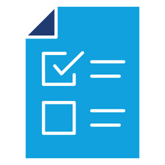 List Flat Blue Icon
