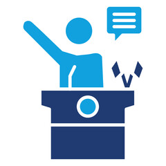 Politician Flat Blue Icon