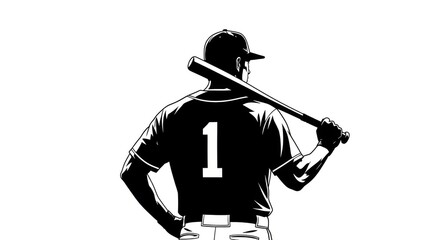 Vibrant Baseball Logo Design: Bold Text, Crossed Bats & Glove with Red-Blue Splash