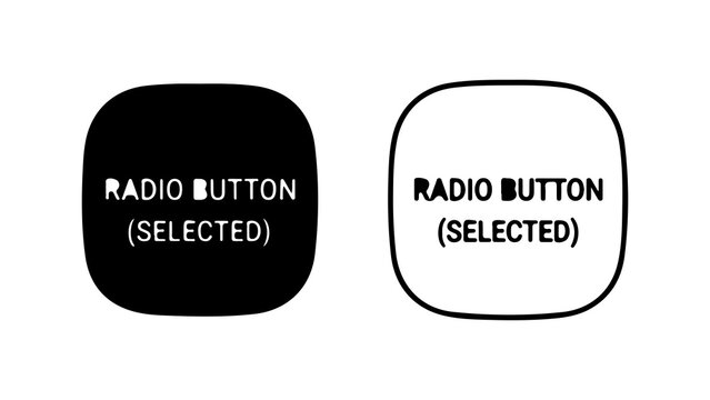 Radio button states selected with transparent background