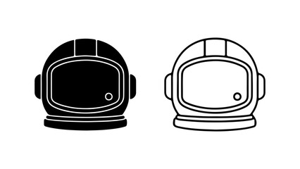Fototapeta premium Astronaut helmet outline with transparent background
