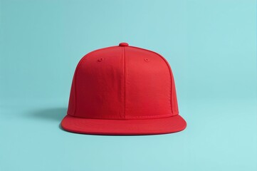 Fototapeta premium A stylish crimson cap in a flat design