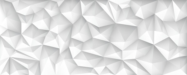 Obraz premium Polygon Abstract Polygonal Geometric Triangle Background, vector illustration wide