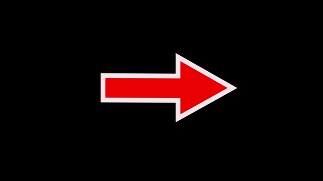 down  arrow road sign left side black background .business faster go.
optional luma direction sign.Traffic signal 4k animation.