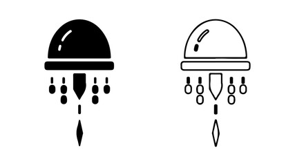 Fototapeta premium Shower head icon with transparent background