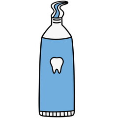 Cartoon Toothpaste Tube Illustration