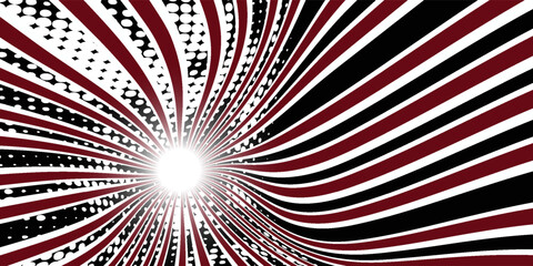 Black and white radial lines background in a comic book. Manga speed frame. eps10 Vector.