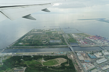 羽田空港離陸後の風景
