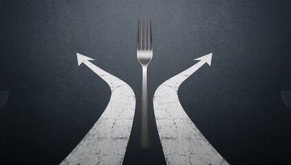 A pivotal junction offering two separate routes, each promising unique results and endpoints. Symbolic illustration.