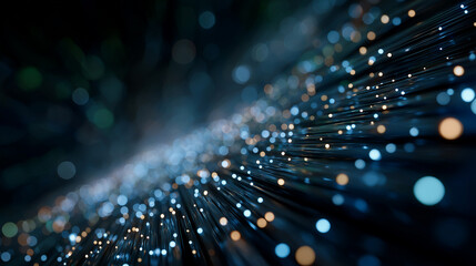 Digital Data Flow: A captivating visual representation of digital data streams, with luminous particles and beams of light weaving through space, symbolizing the seamless flow of information.