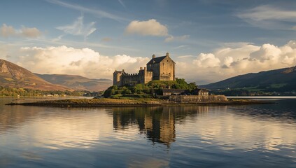 Fototapeta premium Fortress on a Scottish Isle
