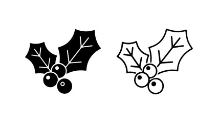 Holly branch with berries with transparent background © Buna