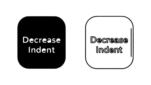 Decrease indent buttons with transparent background