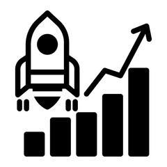 Business Launch Profit Boost icon from the Customer Development icon collection (Mixed Style)