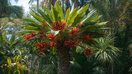 Tropical cerbera manghas plant outdoors