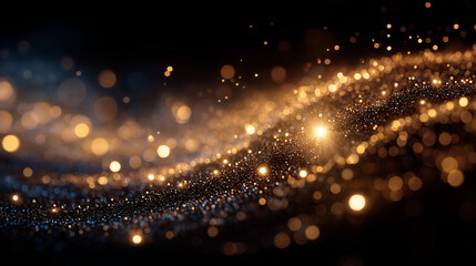 Fototapeta premium Celestial Luminescence: A radiant display of glowing particles and light, with a captivating display of luminosity and ethereal beauty.
