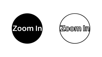 Zoom in icons with transparent background