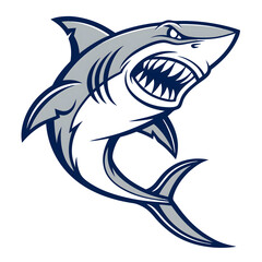 Naklejka premium shark cartoon isolated on white